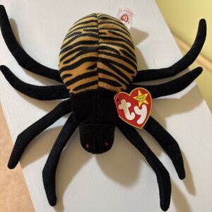 Ty Beanie Baby Spinner The Spider Toy Rare Retired